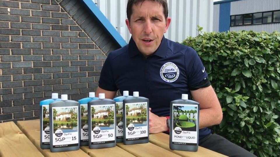 Watch James Watson of Dyofix and learn how to dye your pond black or blue