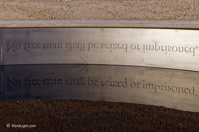 Clause 39 of the Magna Carta reflected in Dyofox Pond Black treated water