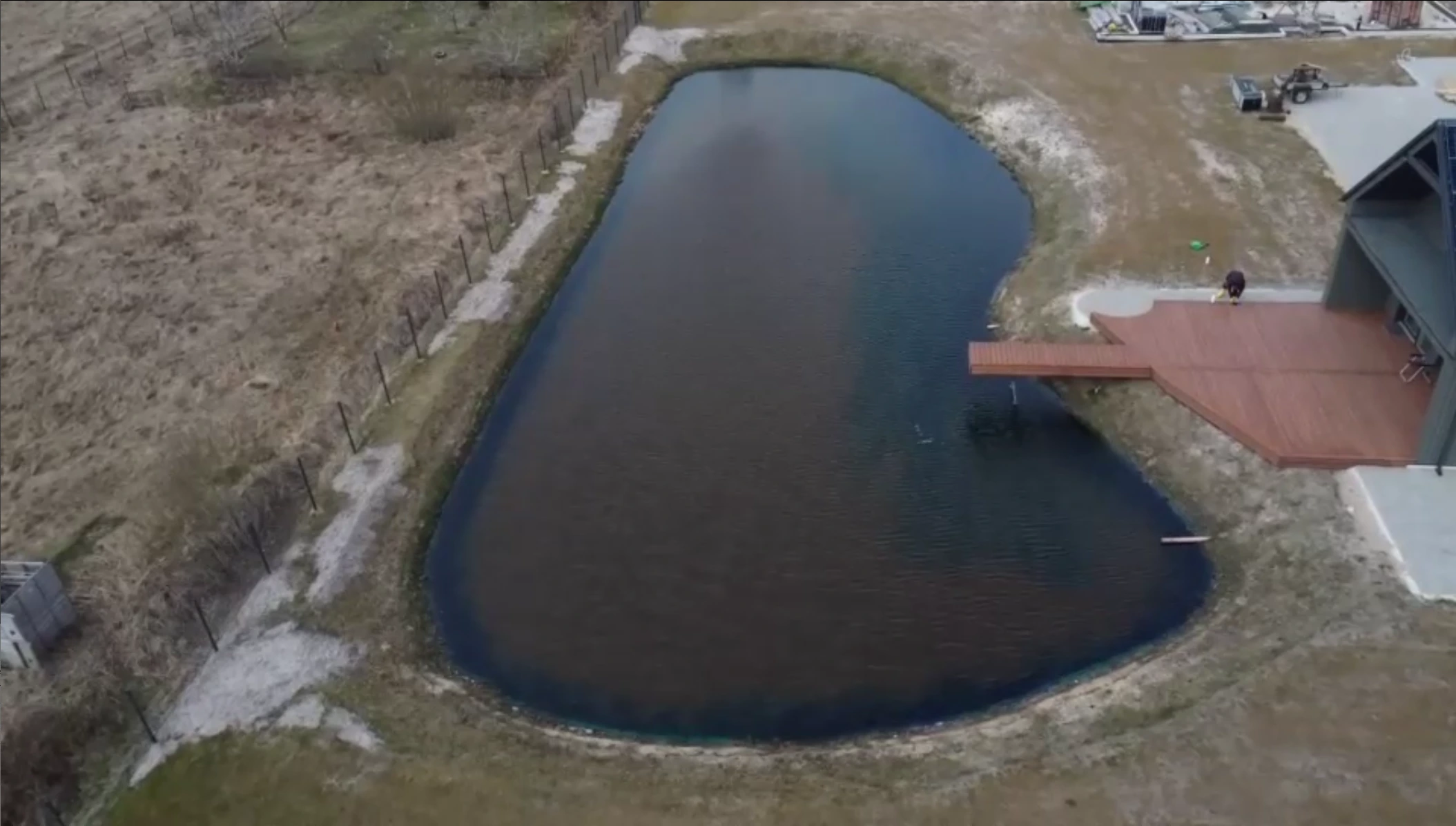 How Easily Pond Dye Spreads with Dyofix captured using drone footage